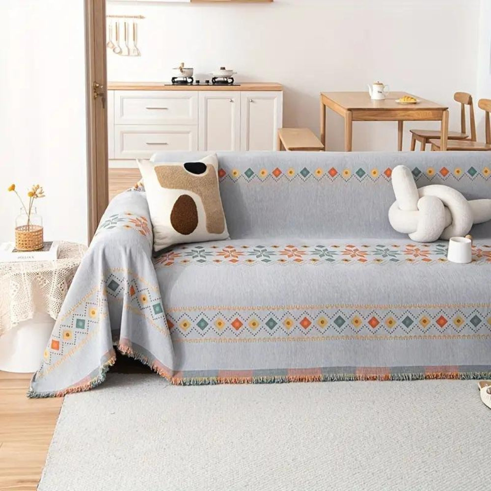 Skanto | Bohemsk Quaste Sofa Trekk Bomullsblanding