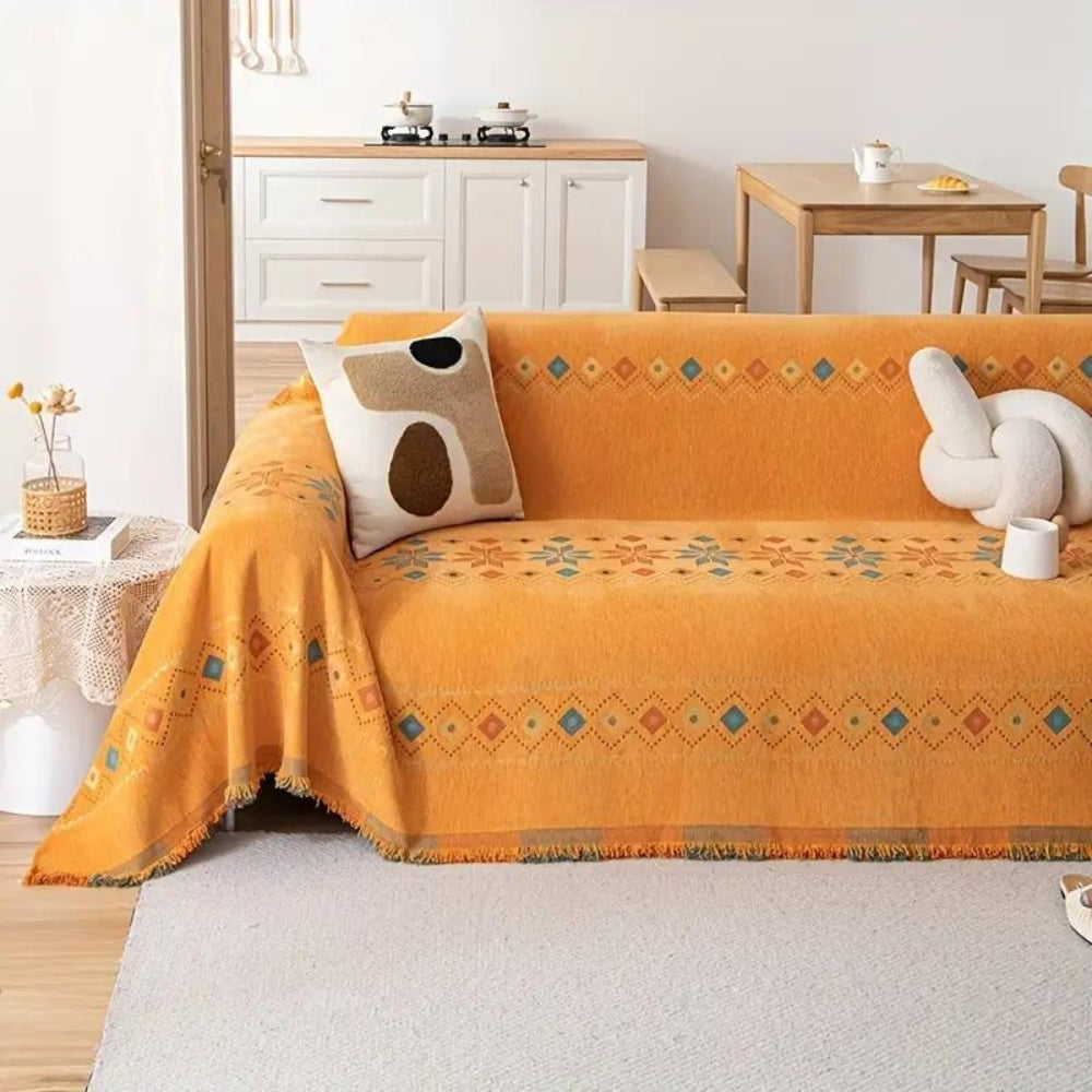Skanto | Bohemsk Quaste Sofa Trekk Bomullsblanding