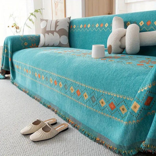 Skanto | Bohemsk Quaste Sofa Trekk Bomullsblanding