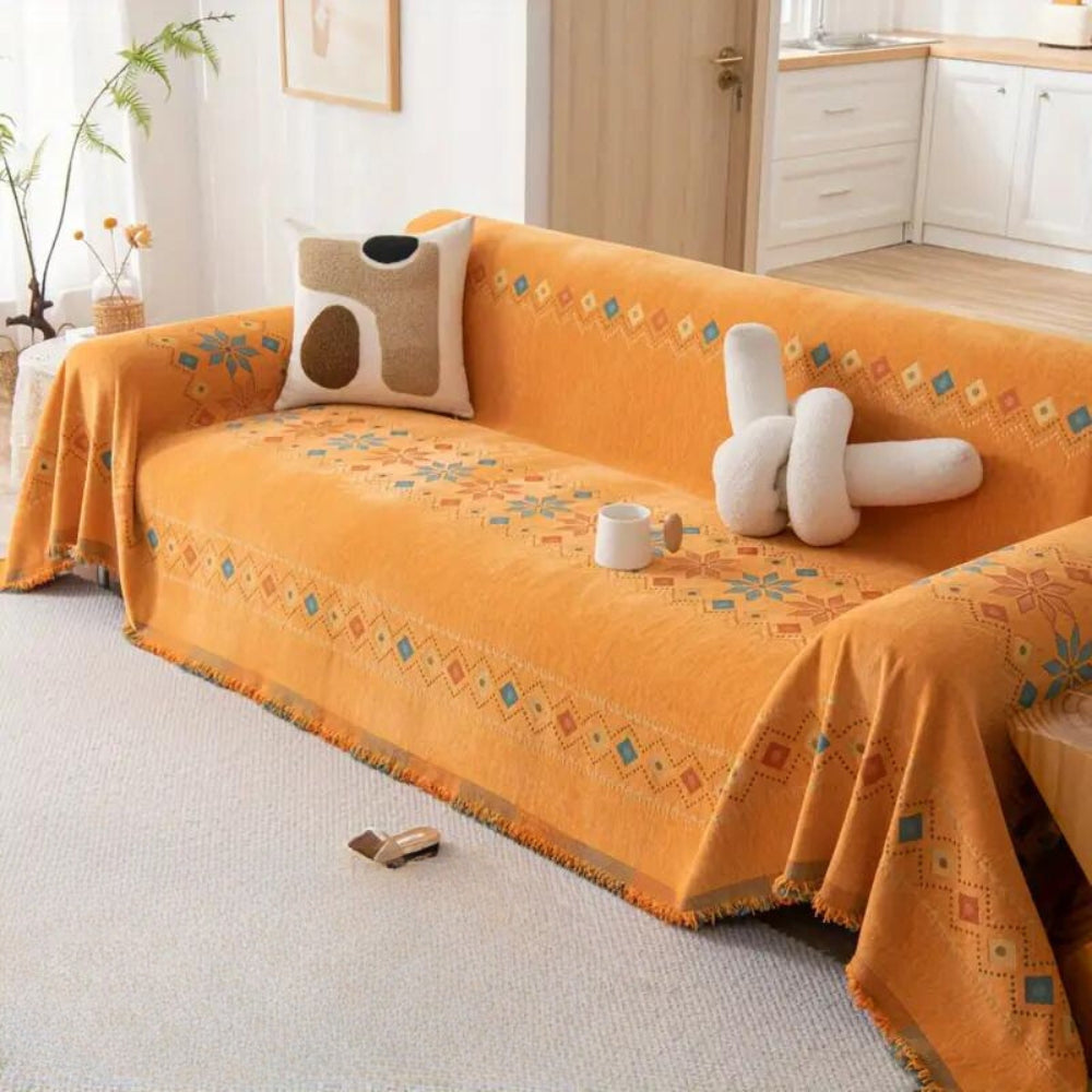 Skanto | Bohemsk Quaste Sofa Trekk Bomullsblanding