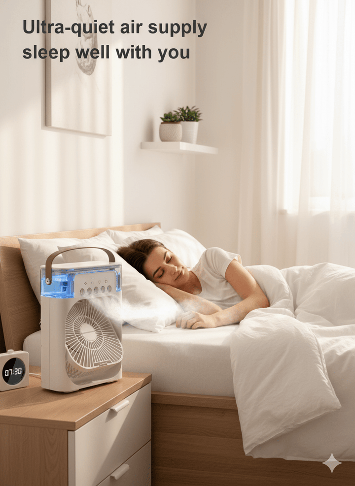Skanto | ChillCube Compact – Desktop Evaporativ Mini Kjøler for Personlig Punktlindring