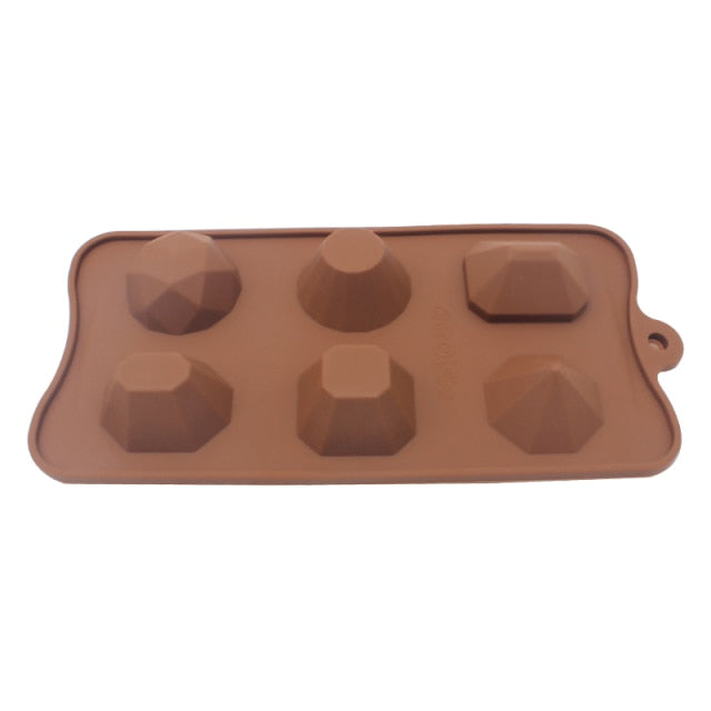 Sjokoladeform Non-stick Hjerte Blomst Sjokolade Kake Silikonform | Skanto