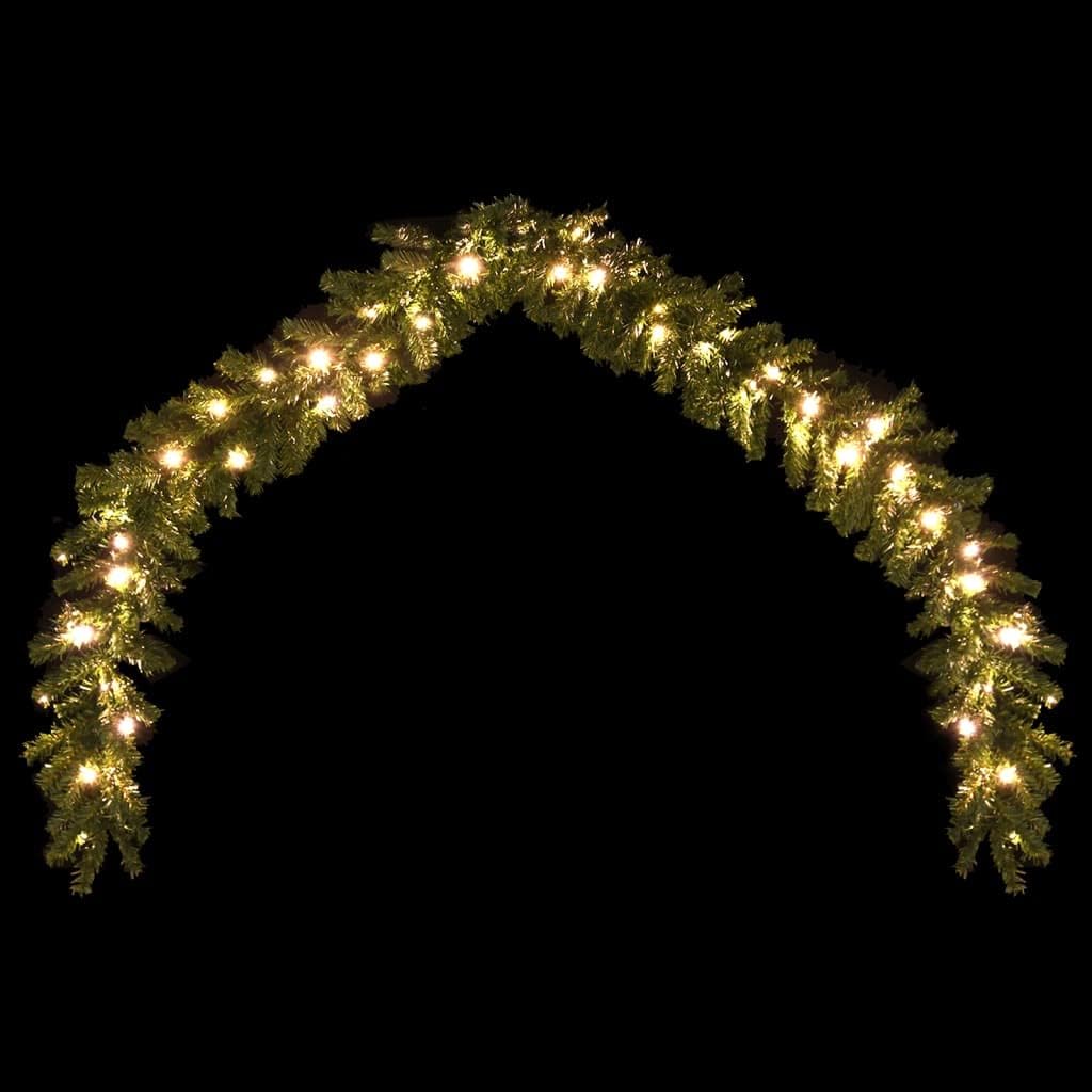 Skanto | Julekrans med LED-lys – 10 meter Glitrende høytidsdekorasjon for å fortrylle hjemmet og utendørsområdene dine