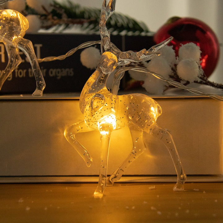 Skanto | Jule LED Rein Lyslenker – Batteridrevne Jule Fairy Lights for Magiske Høytidsfester, Hjem, og Tredekor
