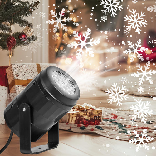 Skanto | Jule LED Snølys Prosjektorer – Roterende Julelys for Magisk Fest & Hagedekor