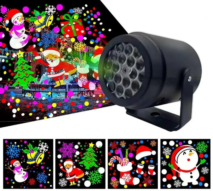 Skanto | Jule LED Snølys Prosjektorer – Roterende Julelys for Magisk Fest & Hagedekor