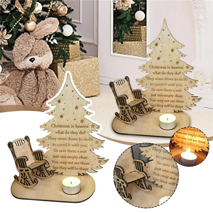 Skanto | Jule Tealight Lysestake – "God Jul i Himmelen" Minnesminne for Kjæreste Høytidsminner & Borddekorasjoner