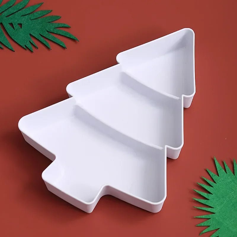 Skanto | Juletre-formede Snacks Tallerkener - Sett med 4 - Perfekt for Godteri, Nøtter, Frukt og Desserter ved Fester & Høytider