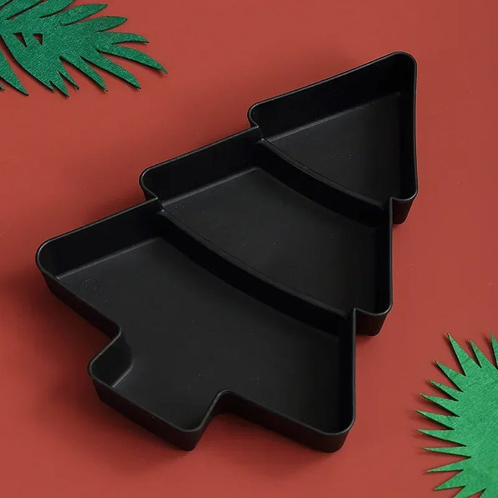 Skanto | Juletre-formede Snacks Tallerkener - Sett med 4 - Perfekt for Godteri, Nøtter, Frukt og Desserter ved Fester & Høytider