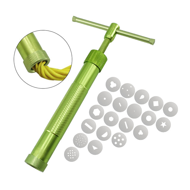 Clay Extruders Skulpturmaskin Gun Fondant Kake Dekorering Verktøy | Skanto
