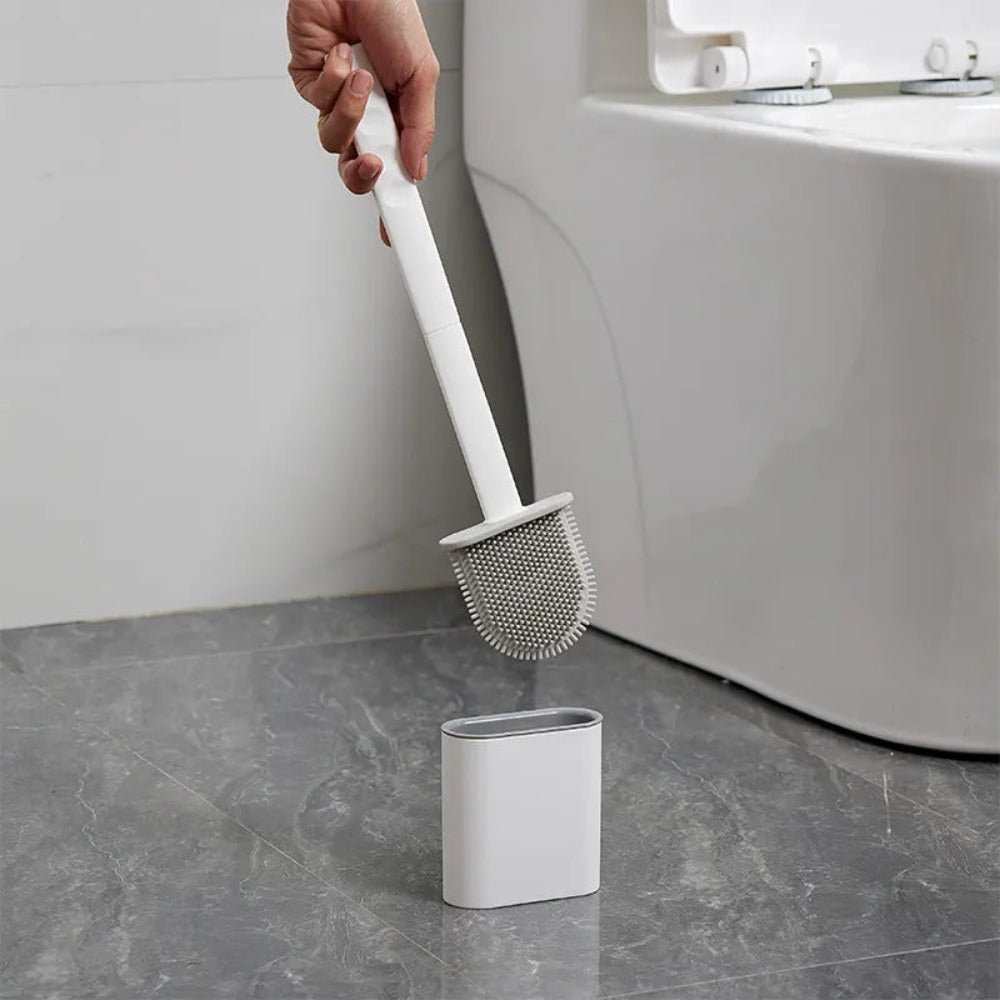 Skanto | CleanBrush – Hygienisk Silikon Toalettbørste med Veggfeste