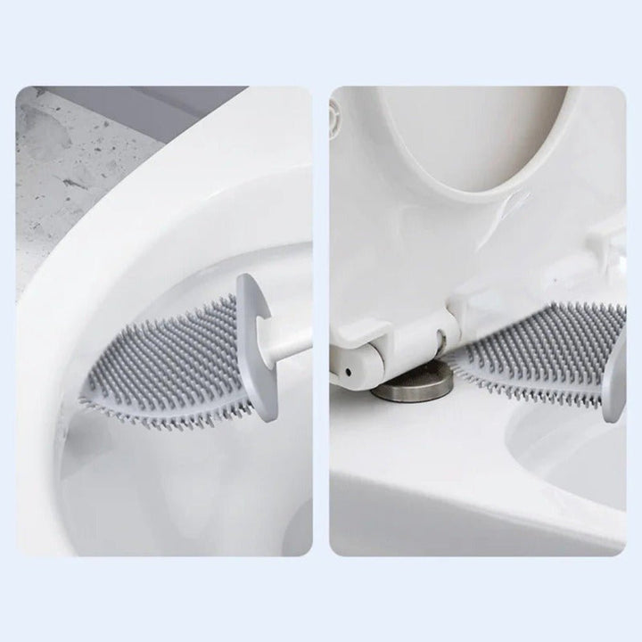 Skanto | CleanBrush – Hygienisk Silikon Toalettbørste med Veggfeste