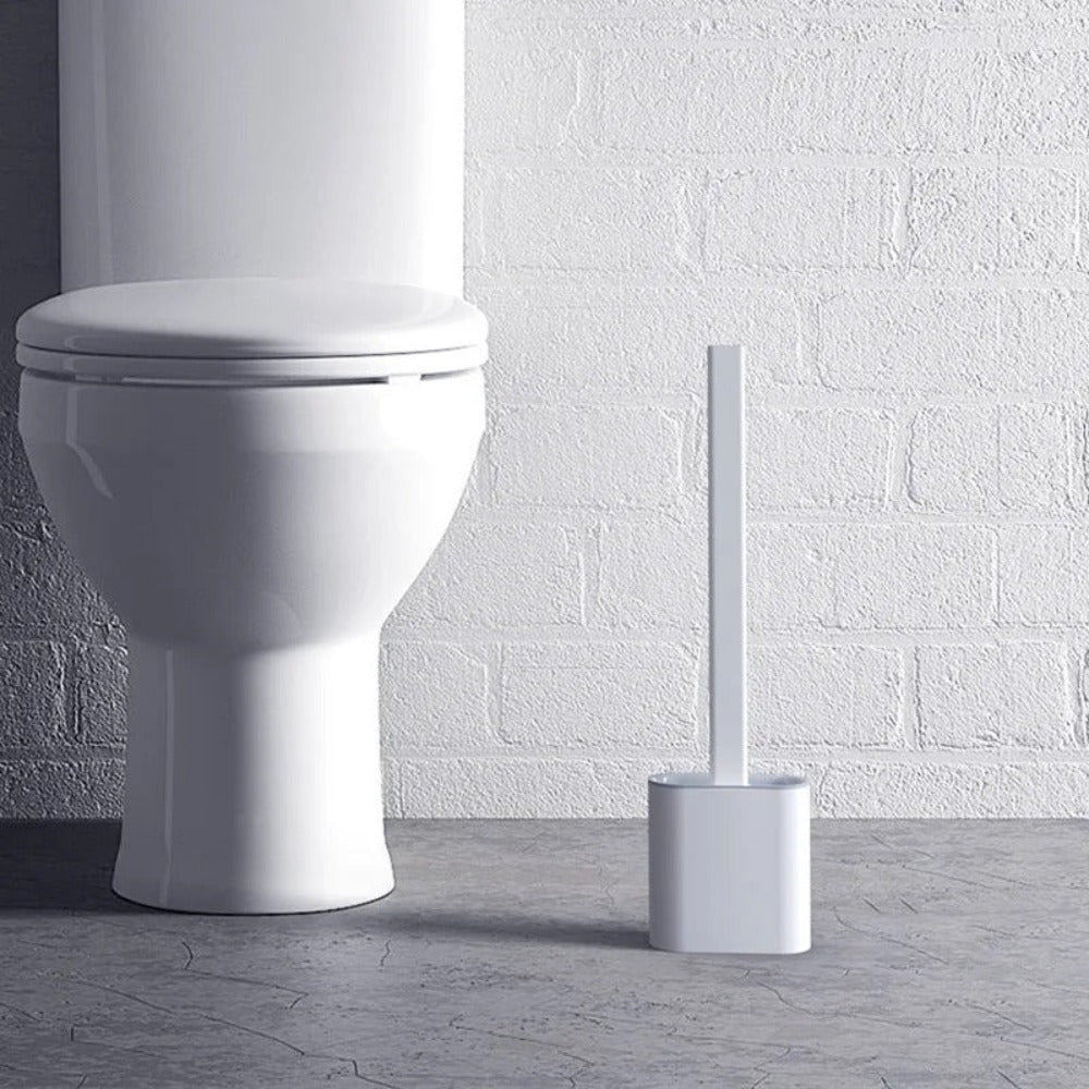 Skanto | CleanBrush – Hygienisk Silikon Toalettbørste med Veggfeste