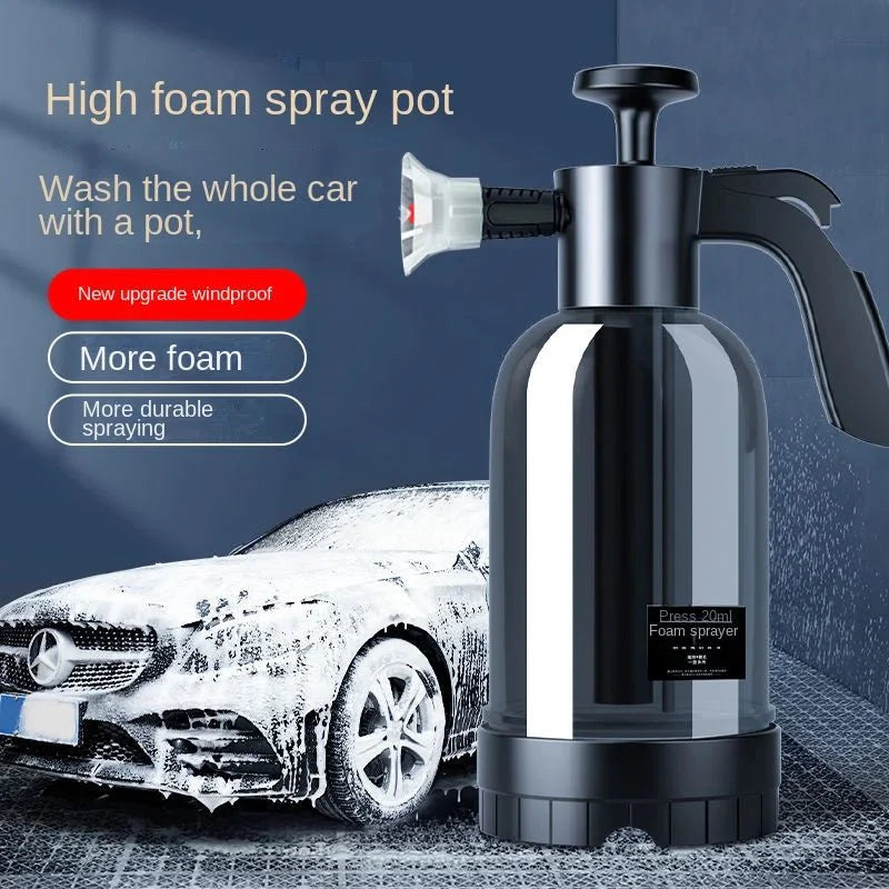 Skanto | CleanPro 2L Skum Sprayer – Håndpumpe med allsidige dyser for bilvask, vindusvask og hagevanning
