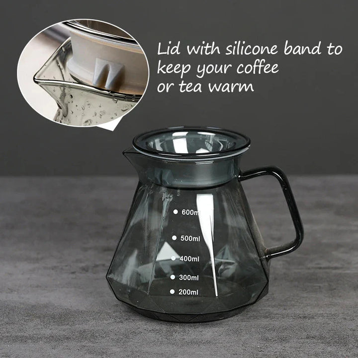 Clear Glass Range Kaffe Server For Pour Over Kaffe og Te Kanne | Skanto
