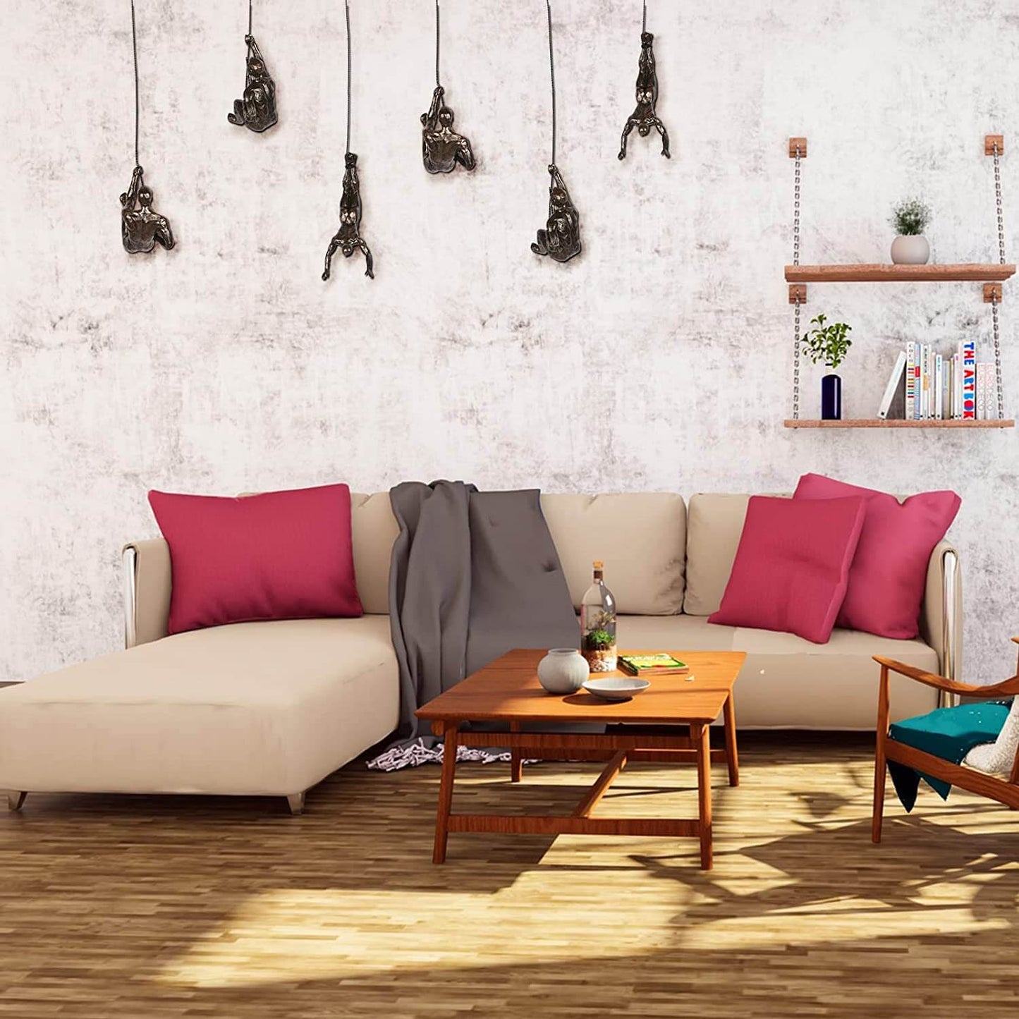 Norvo | Veggskulptur ClimbArtis | Symbol på styrke og vekst | Håndlaget av harpikser og jerntråd