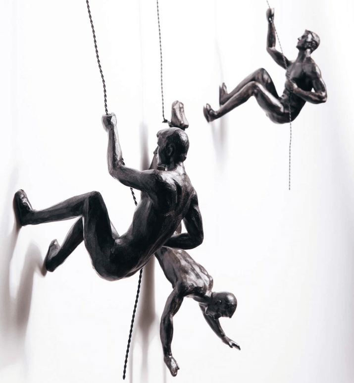 Skanto | CraftedClimb Klatrefigurer Veggdekorasjon – Inspirerende Veggkunst av Harpiks og Jern