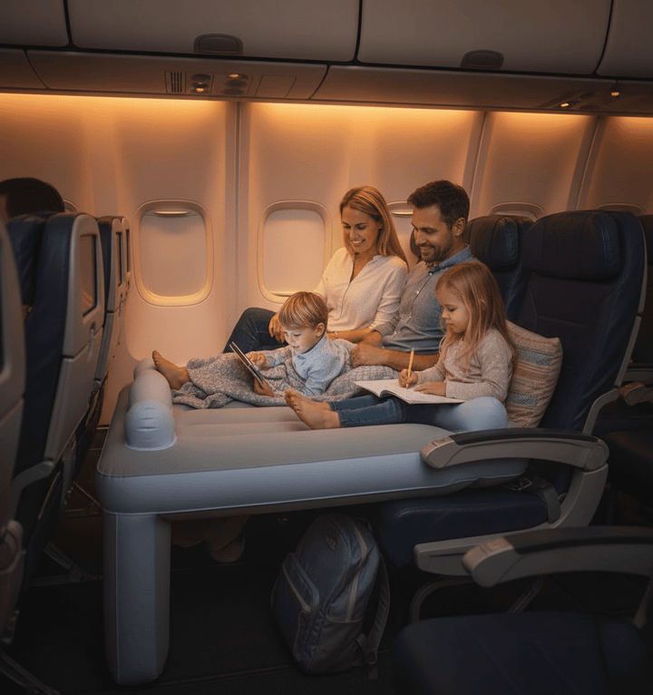 Skanto | CloudNap Reise Seng – Oppblåsbar Flykomfort for Barn
