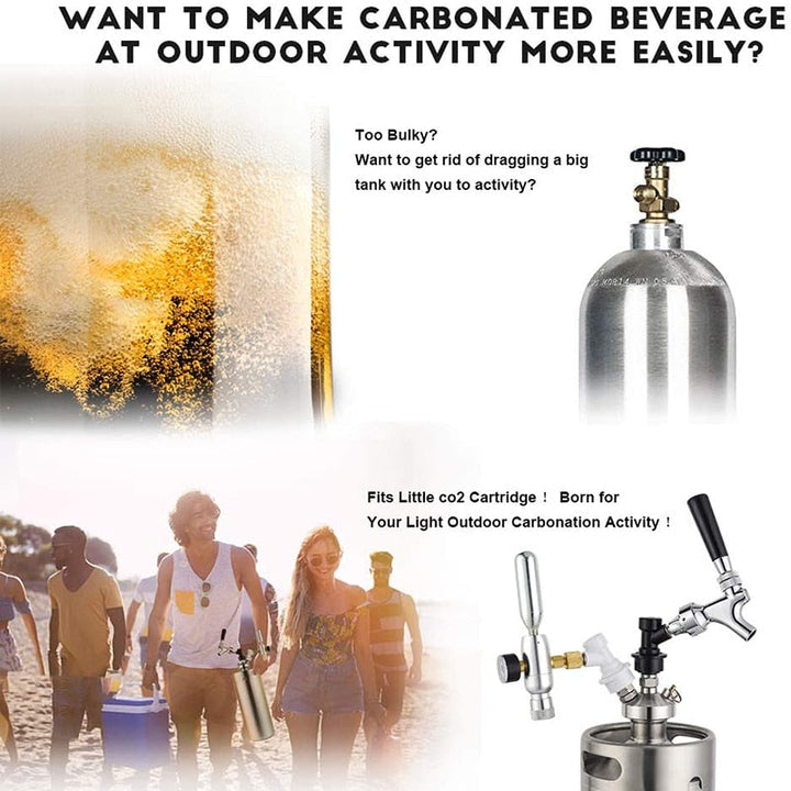 Co2 Lader Kit 0-60PSI Co2 Regulator Mini Keg Lader med Ball Lock | Skanto