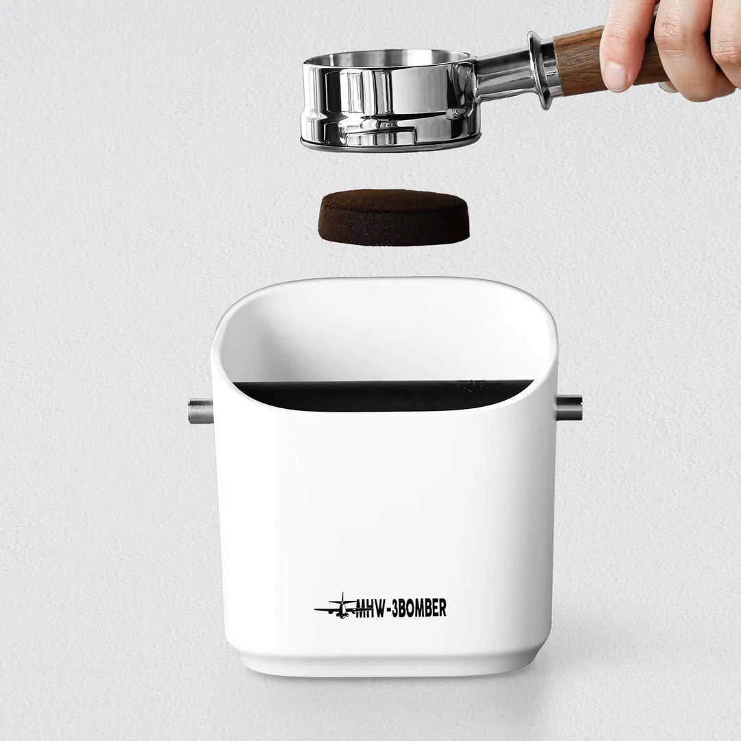 Kaffesubstans Knock Box Firkantet Fjernbar Knock Bar og Skli-fri Bunn | Skanto