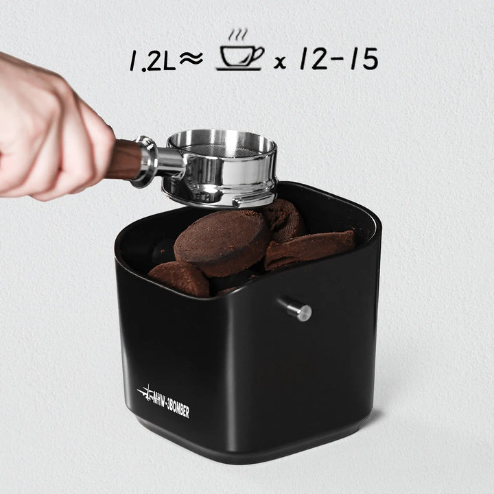 Kaffesubstans Knock Box Firkantet Fjernbar Knock Bar og Skli-fri Bunn | Skanto