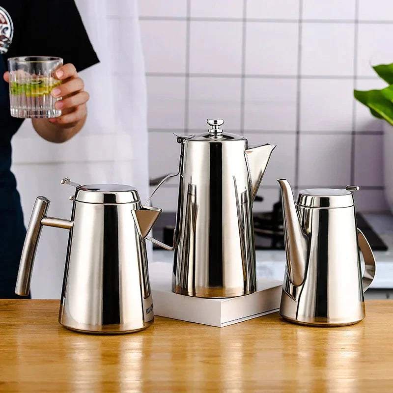 Cold Kettle Teapot Lang munnsuppekettle Rustfritt stål tekanne | Skanto