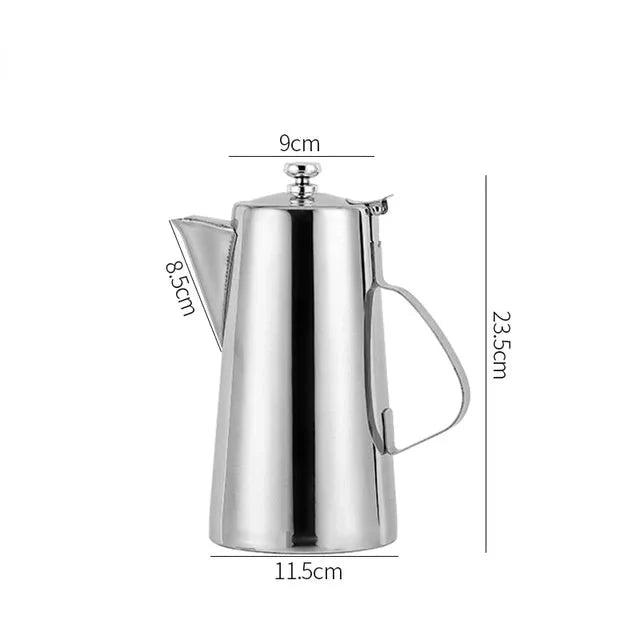 Cold Kettle Teapot Lang munnsuppekettle Rustfritt stål tekanne | Skanto