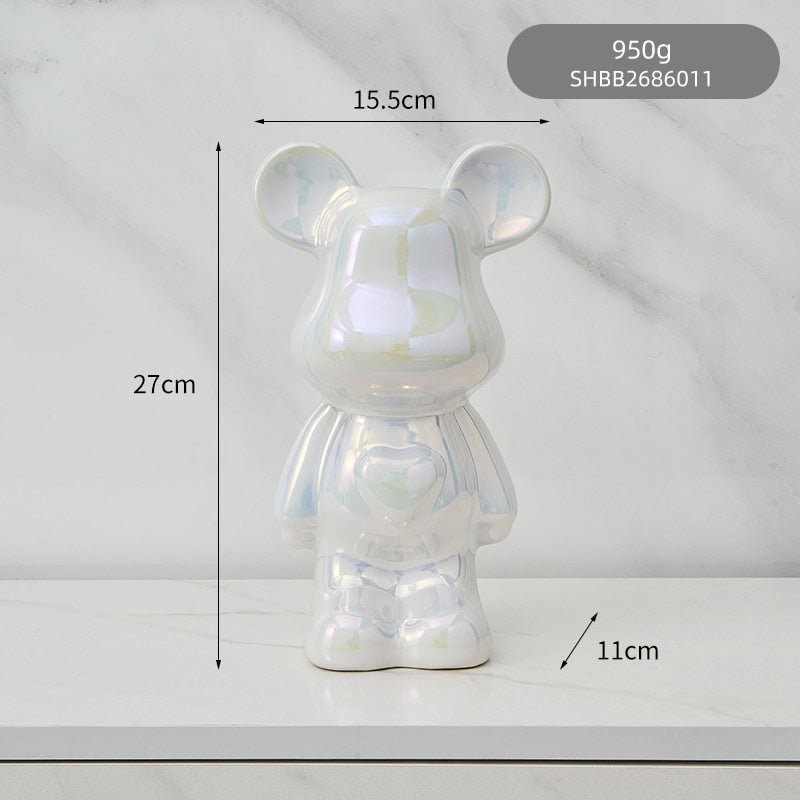Skanto | Fargerik Keramikk Bjørn Skulptur og Statue Sparegris Skrivebords Ornament