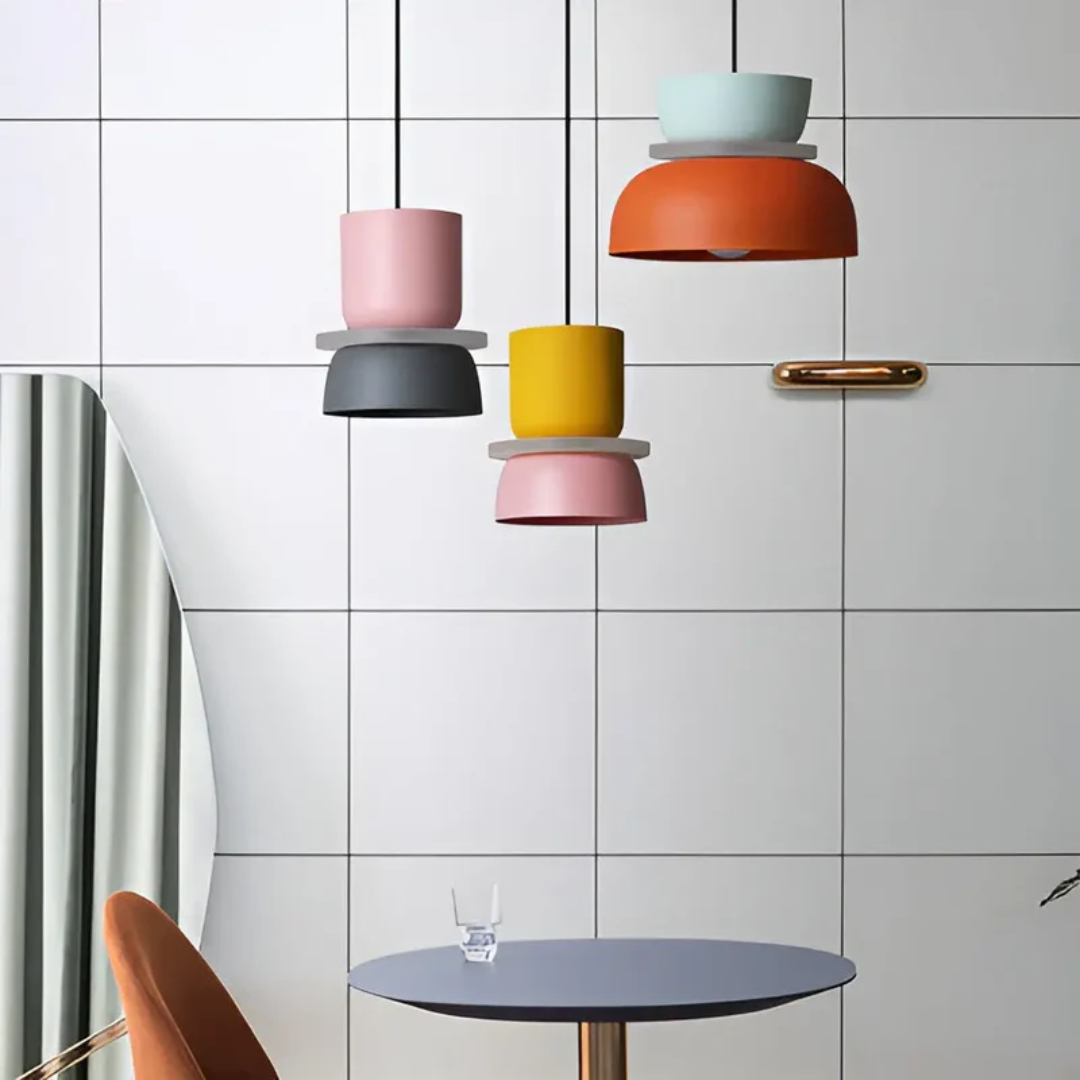 Skanto | Fargerik og Trendy Macaron LED Pendellampe - VividGlow