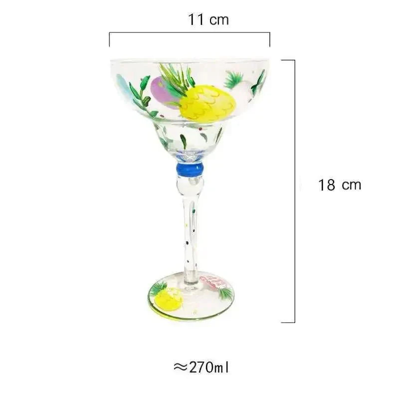 Fargerikt Margarita-cocktailglass