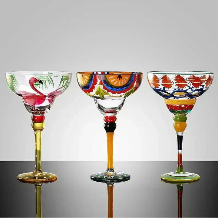 Fargerikt Margarita-cocktailglass