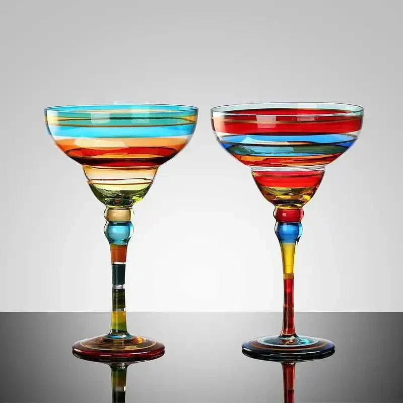 Fargerikt Margarita-cocktailglass