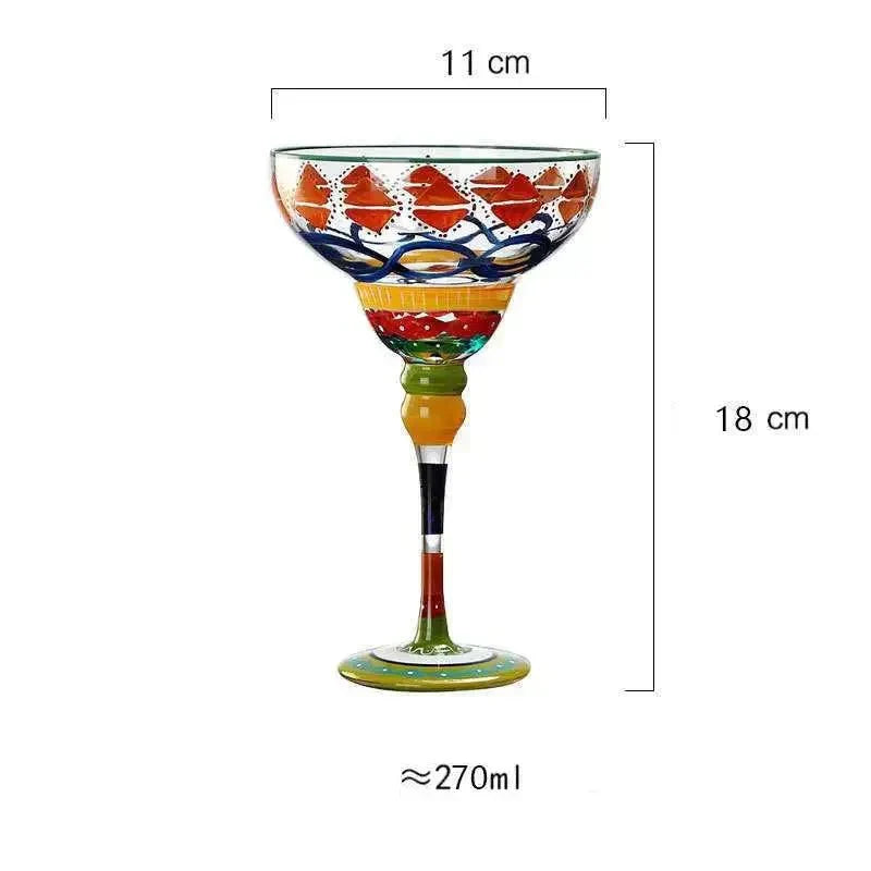 Fargerikt Margarita-cocktailglass