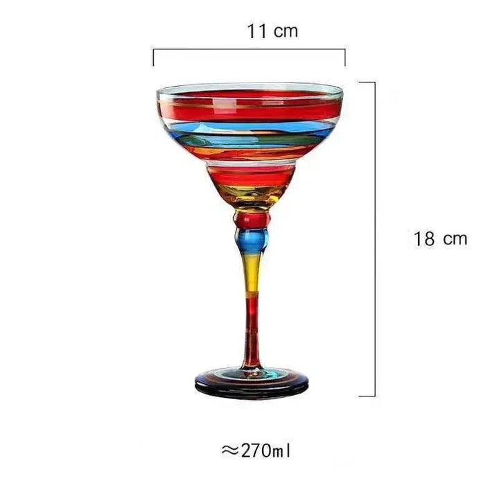 Fargerikt Margarita-cocktailglass