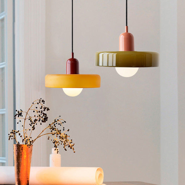 Skanto | Fargerik Pendellampe i Bauhaus Stil - StiloGlas