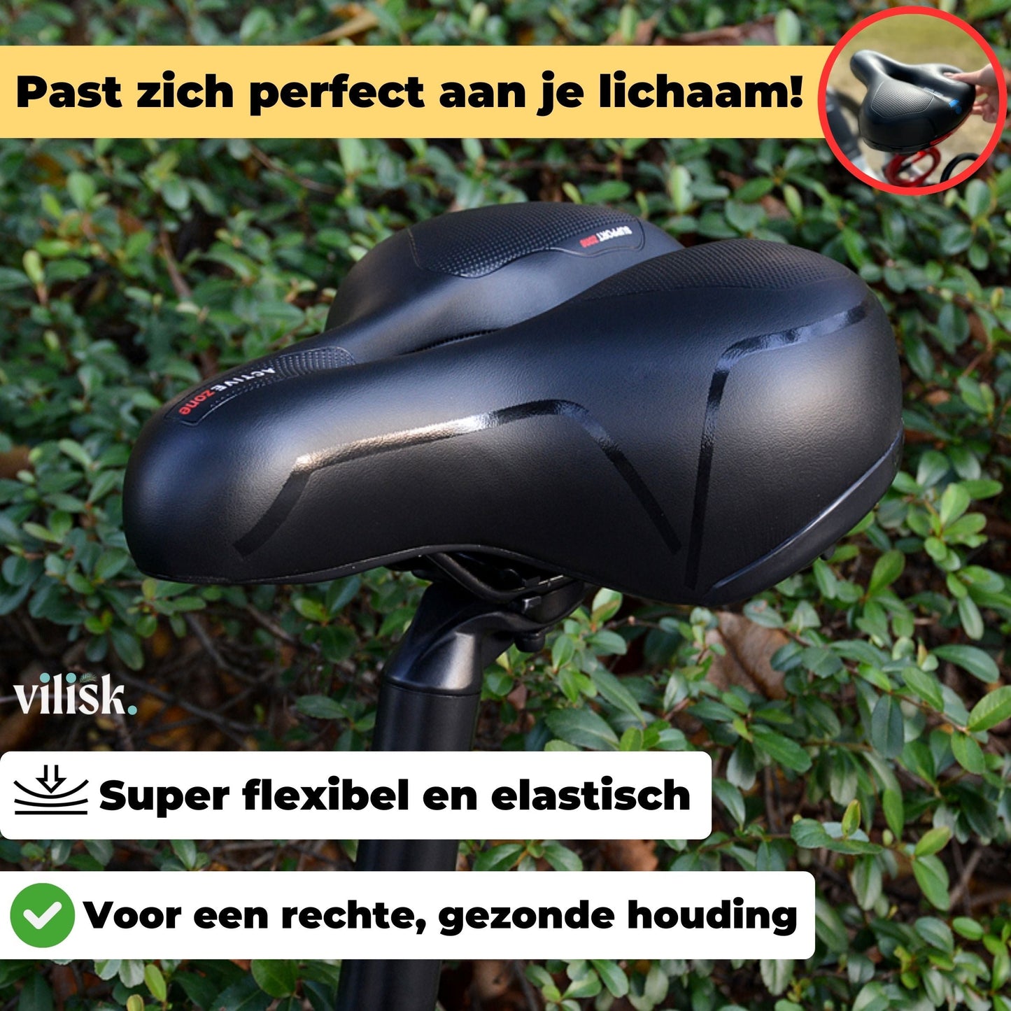 Norvo | Komfortabel sykkelsete mot rygg- og halebeinssmerter