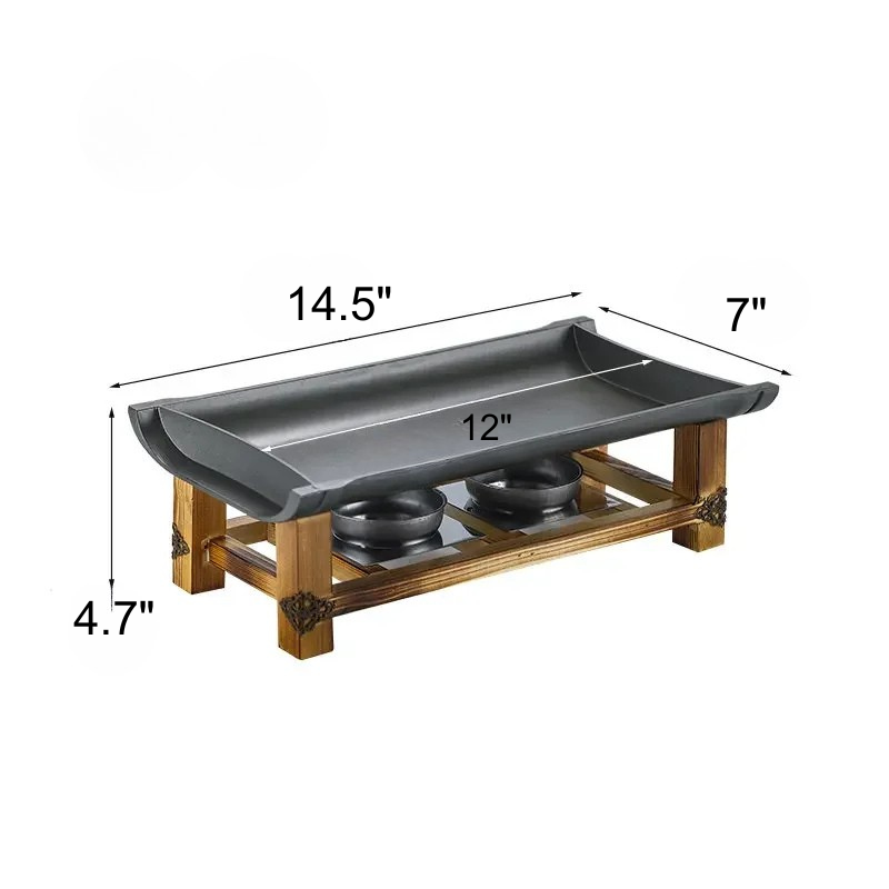 Kommersiell Non-stick BBQ Tallerken Bakepanne Grillet Fisk Jernplate | Skanto