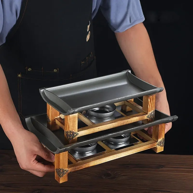 Kommersiell Non-stick BBQ Tallerken Bakepanne Grillet Fisk Jernplate | Skanto