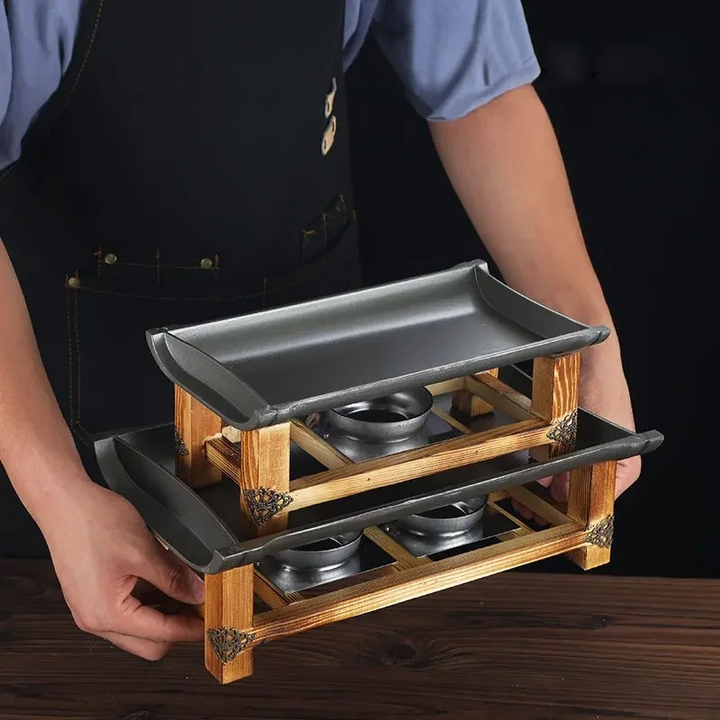 Kommersiell Non-stick BBQ Tallerken Bakepanne Grillet Fisk Jernplate | Skanto