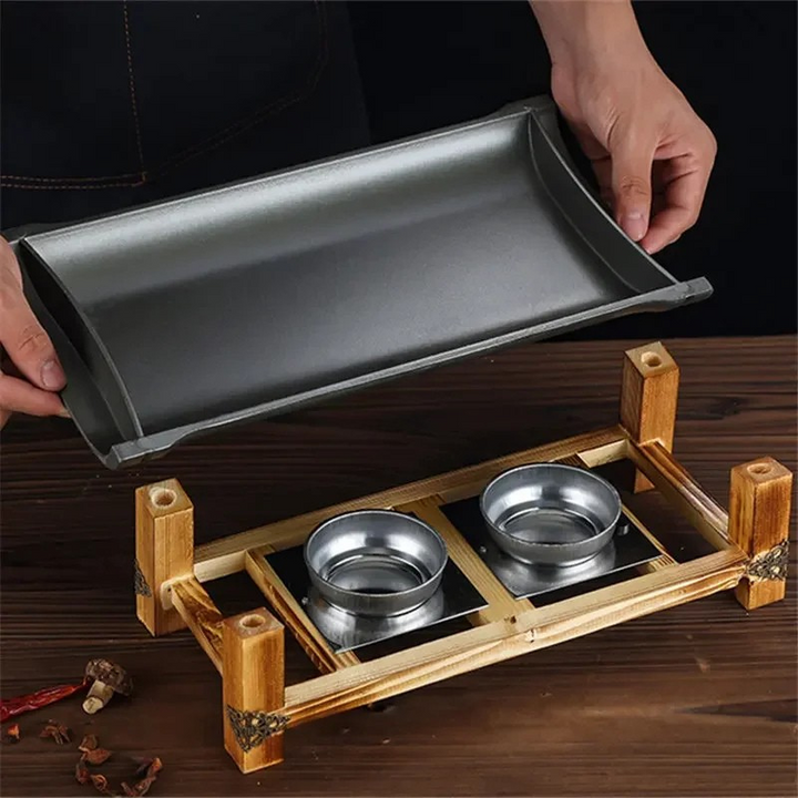 Kommersiell Non-stick BBQ Tallerken Bakepanne Grillet Fisk Jernplate | Skanto