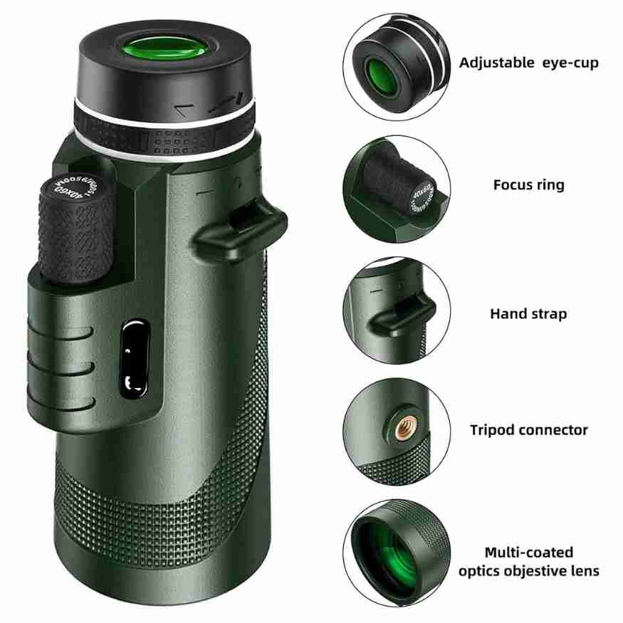VisionPeak Kompakt Monokular med HD Linse og Høy Forstørrelse | Skanto