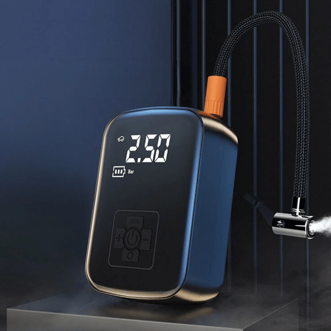 Norvo | KOMPAKT ELEKTRISK LUFTPUMPE – Bærbar oppblåser for dekk, baller og madrasser