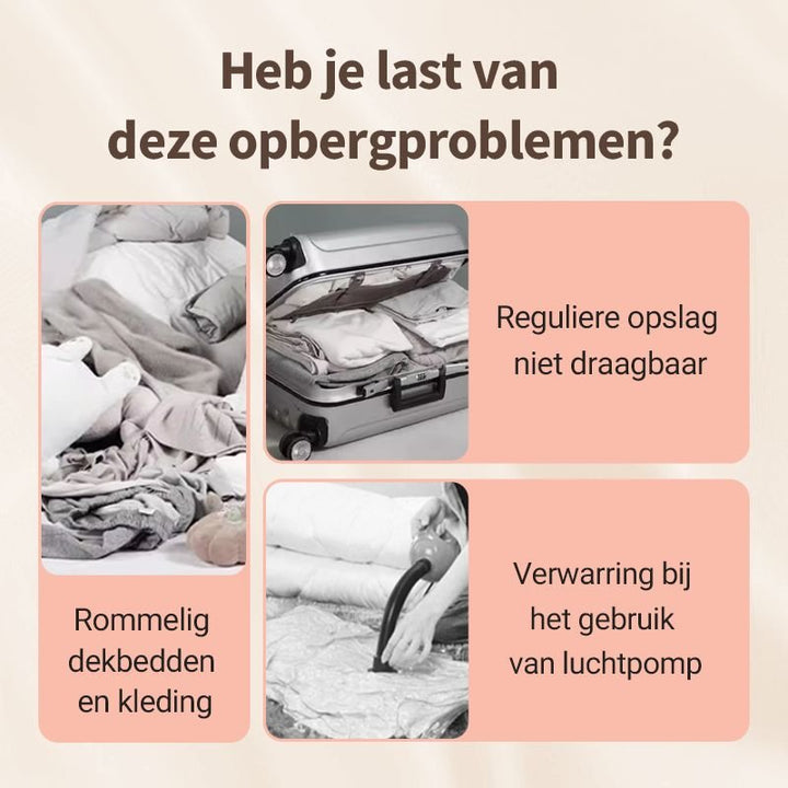 Skanto | Kompresjon Max Oppbevaringsposer – Plassbesparende for Hjem og Reiser – Vakuumfri Kompresjon – Vanntett Nylon – Holdbar og Lett