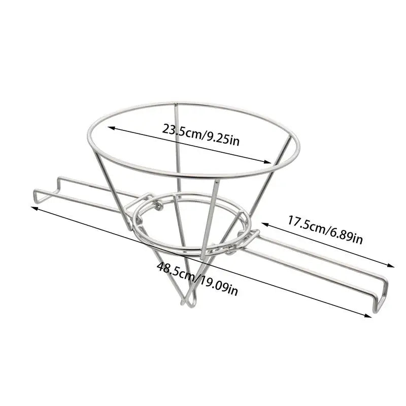 Cone Filter Stand Folding Arms Rustfritt Stål Gjenbrukbar Sil Rack | Skanto