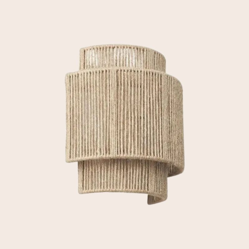 Skanto | Moderne Rattan Vevevegglampe - WeaveGlow