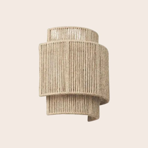 Skanto | Moderne Rattanvevd Vegglampe - WeaveGlow