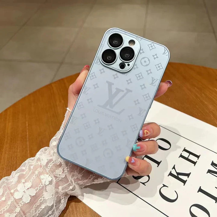 Skanto | Luksuriøs Louis Vuitton Frosted Matte Etui for iPhone 13 / 14 / 15 Serie