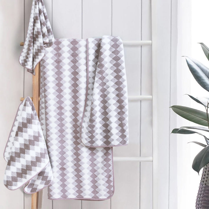 Skanto | Elysoria Coral Weave Håndklær | Faste, slitesterke håndklær med maksimal absorpsjon og hurtig tørking