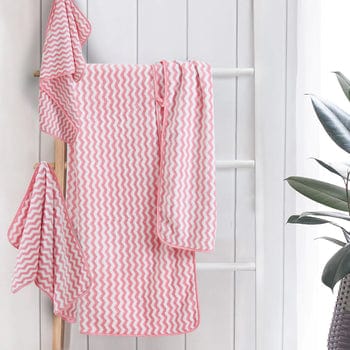 Skanto | Elysoria Coral Weave Håndklær | Faste, slitesterke håndklær med maksimal absorpsjon og hurtig tørking