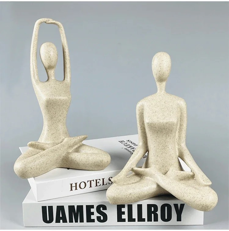 ZenJoy Kvinne i Yoga Figur – Moderne Interiørdekorasjon laget av Resin | Skanto